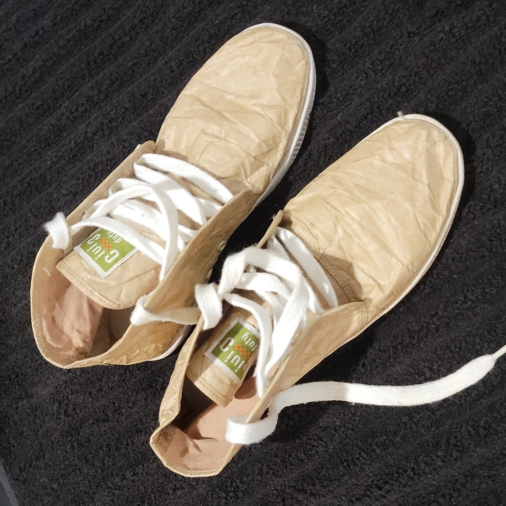 Civic Duty, Tvex paper bag high tops, 10, brown